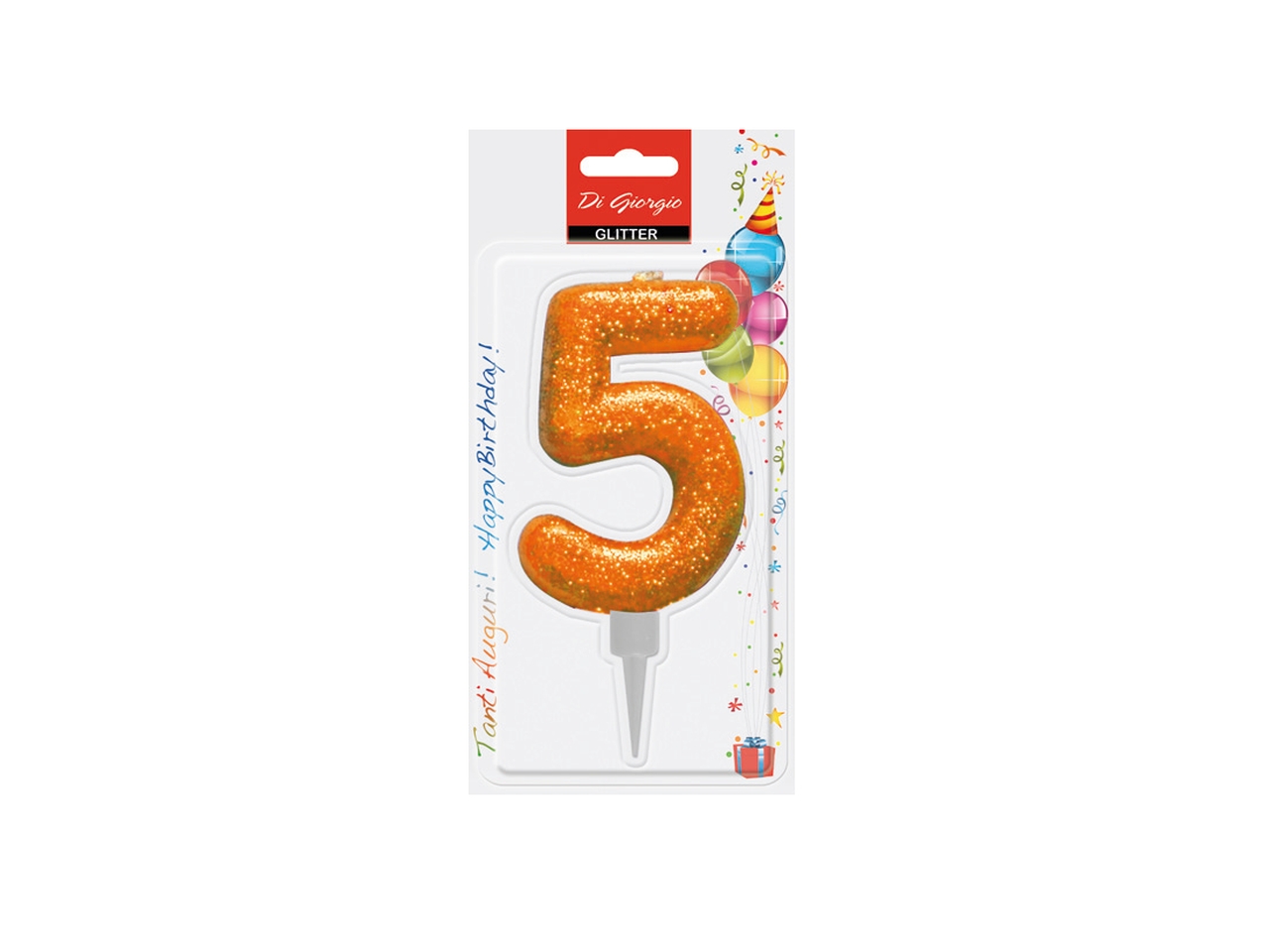 CANDELA 12CM GLITTER COL.NUMERO 5 58160 65