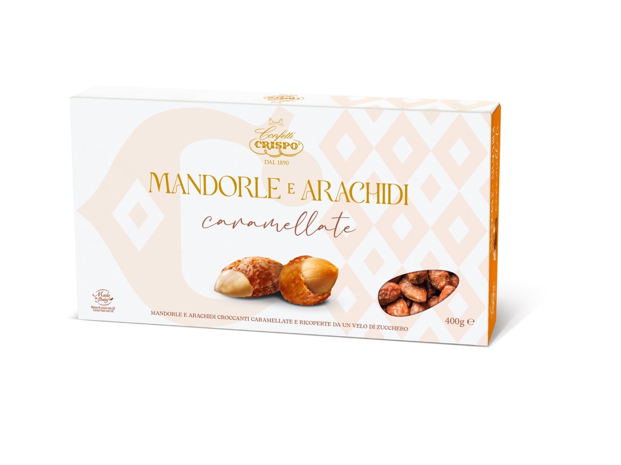 MANDORLE  ARACHIDI CARAMELLATE GR.400