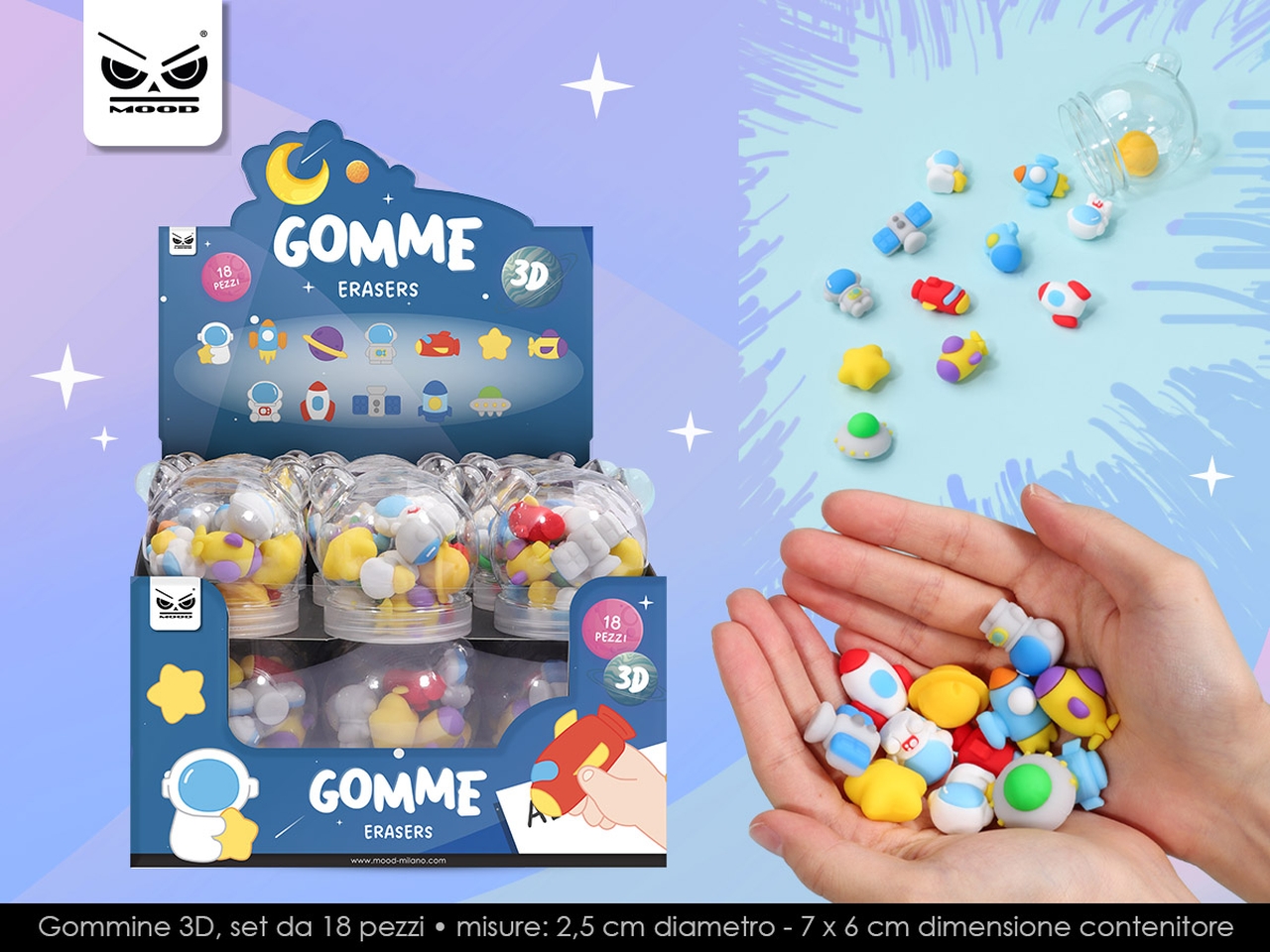 GOMMA BOULE SPACE 12PZ ST7698