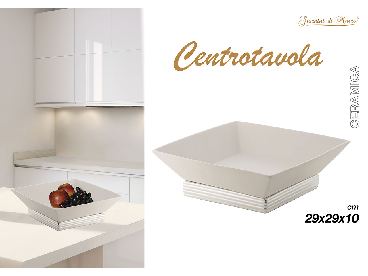 CENTRO TAVOLA CERAMIC.C/BAS.ARG. 25007QS CENTRO TAVOLA CERAMIC.C/BAS.ARG. 25007QS