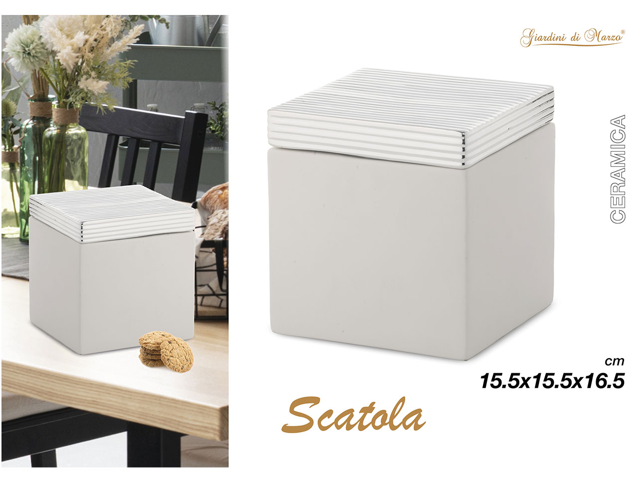 SCATOLA CERAMICA C/COPERCHIO ARG 25011QS