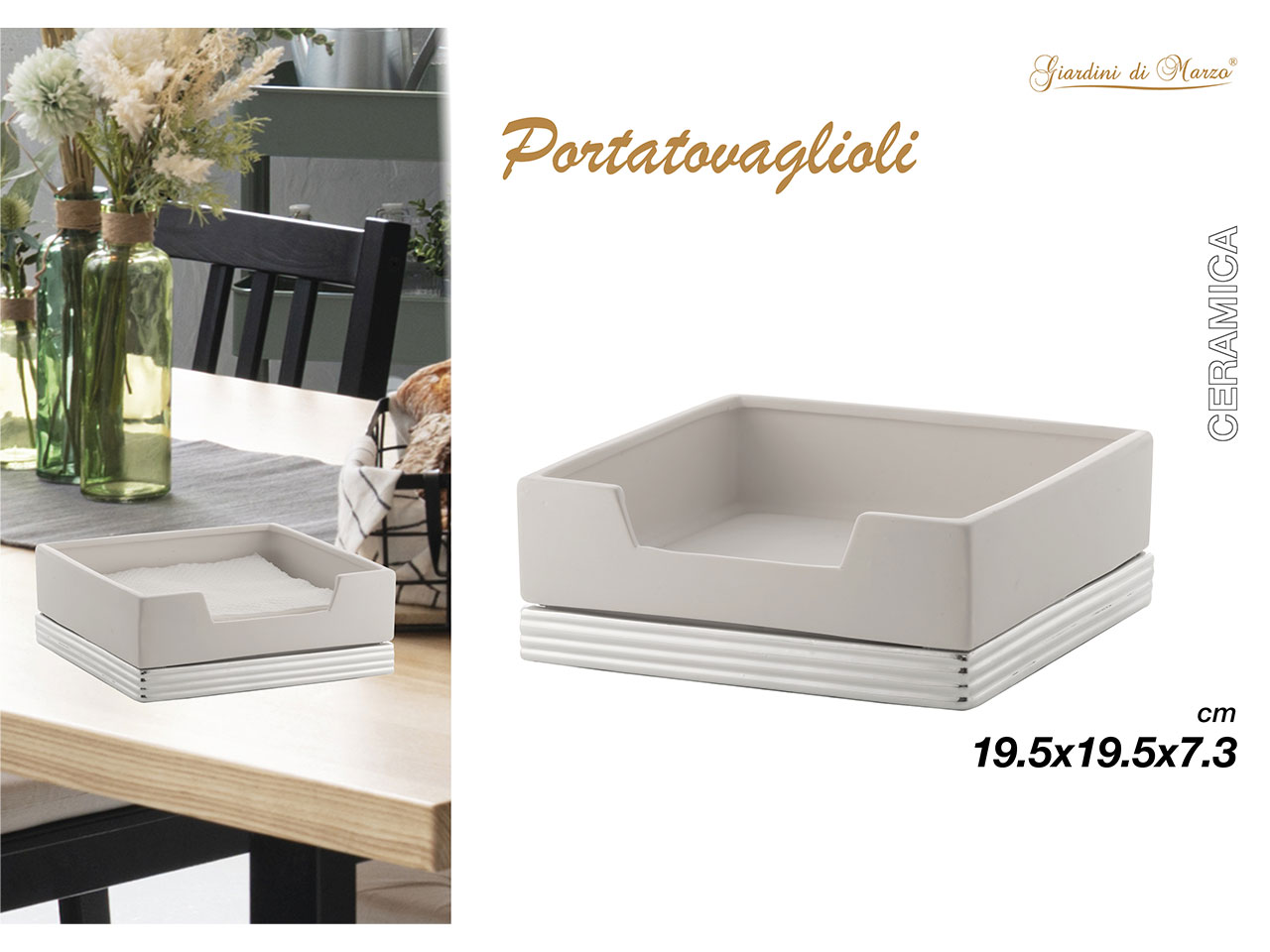 PORTA TOVAGLIOLI CERAMIC.BASE ARG 25033QS