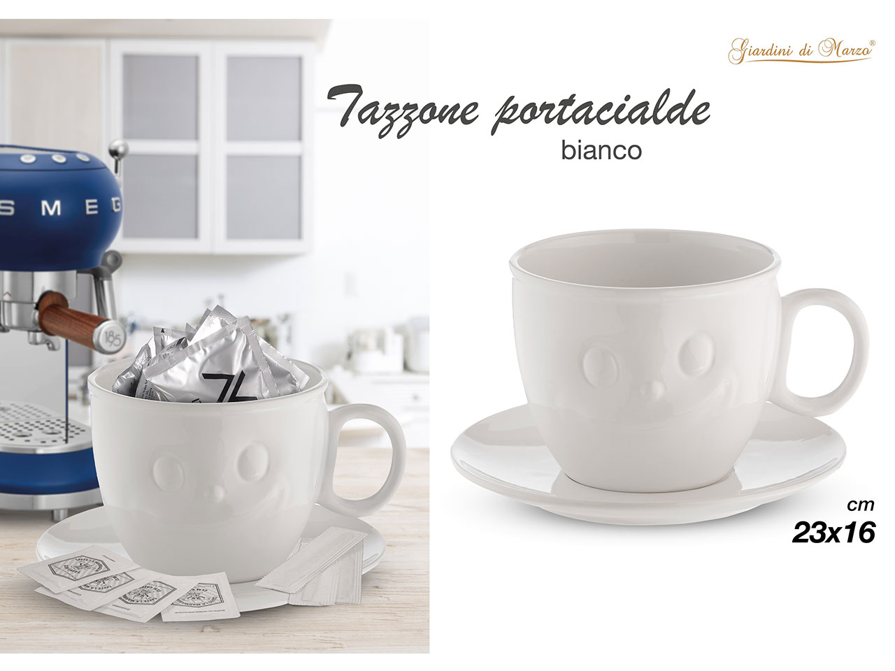 TAZZONE PORTACIALDE SORRISO BIAN 24043H