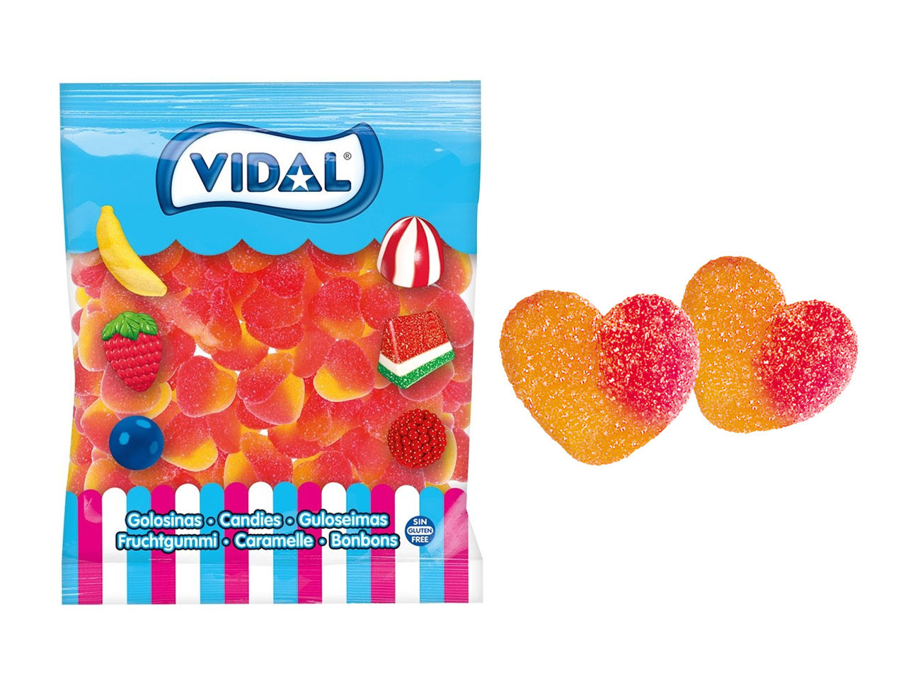 GOMMOSE CUORI DI PESCA IN BUSTA 1KG 1000134