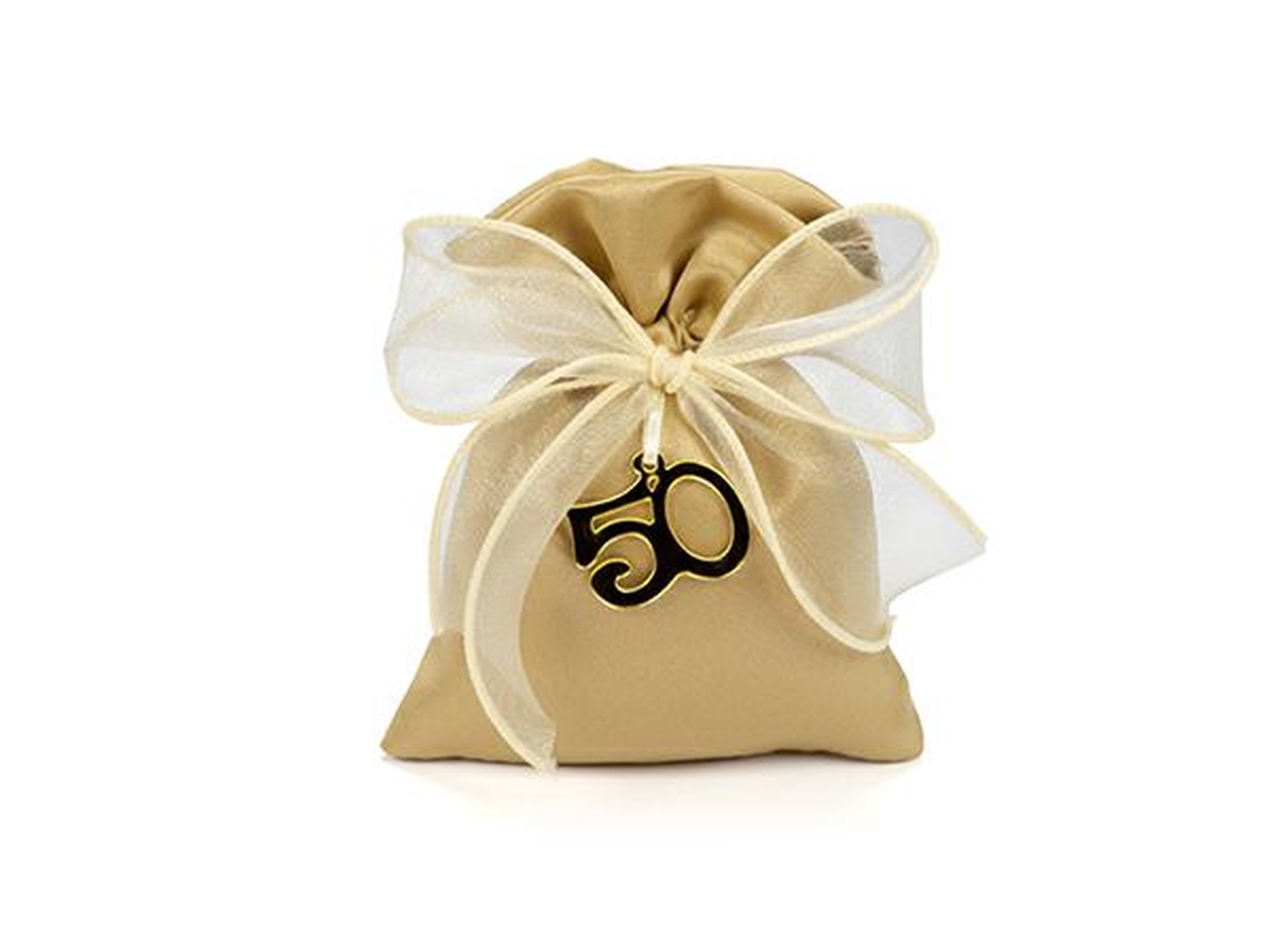 SACCHETTO 50ANNI C/FIOCCO 10X13CM A2984