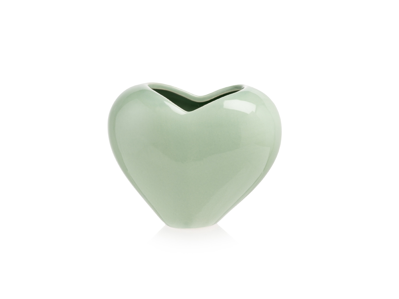 VASO CUORE 13X8XH.10,5CM VERDE LUC.CR190/13V VASO CUORE 13X8XH.10,5CM VERDE LUC.CR190/13V