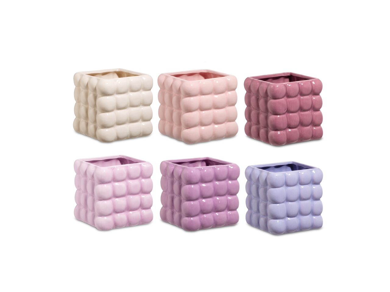 BUBBLE CUBE VASO 11.5X11.5 ASS LUC.CR276/12RS