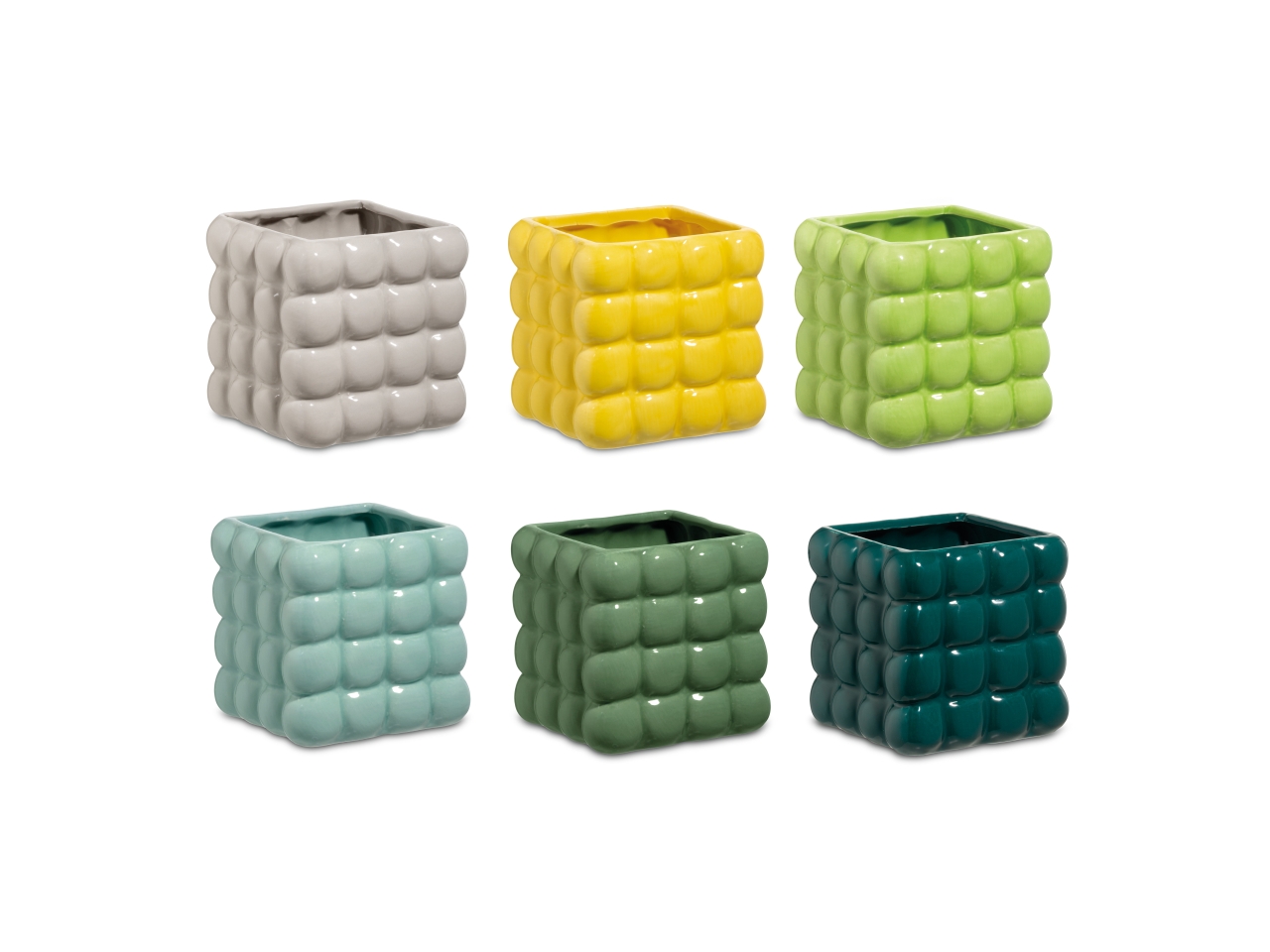 BUBBLE CUBE VASO 11.5X11.5 ASS LUC.CR276/12GT