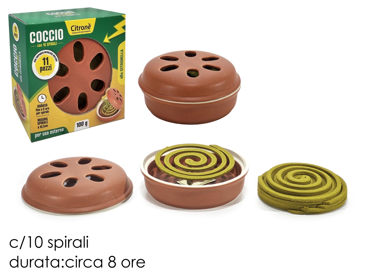 SPIRALI CITRONELLA C/COCCIO 10PZ 535507
