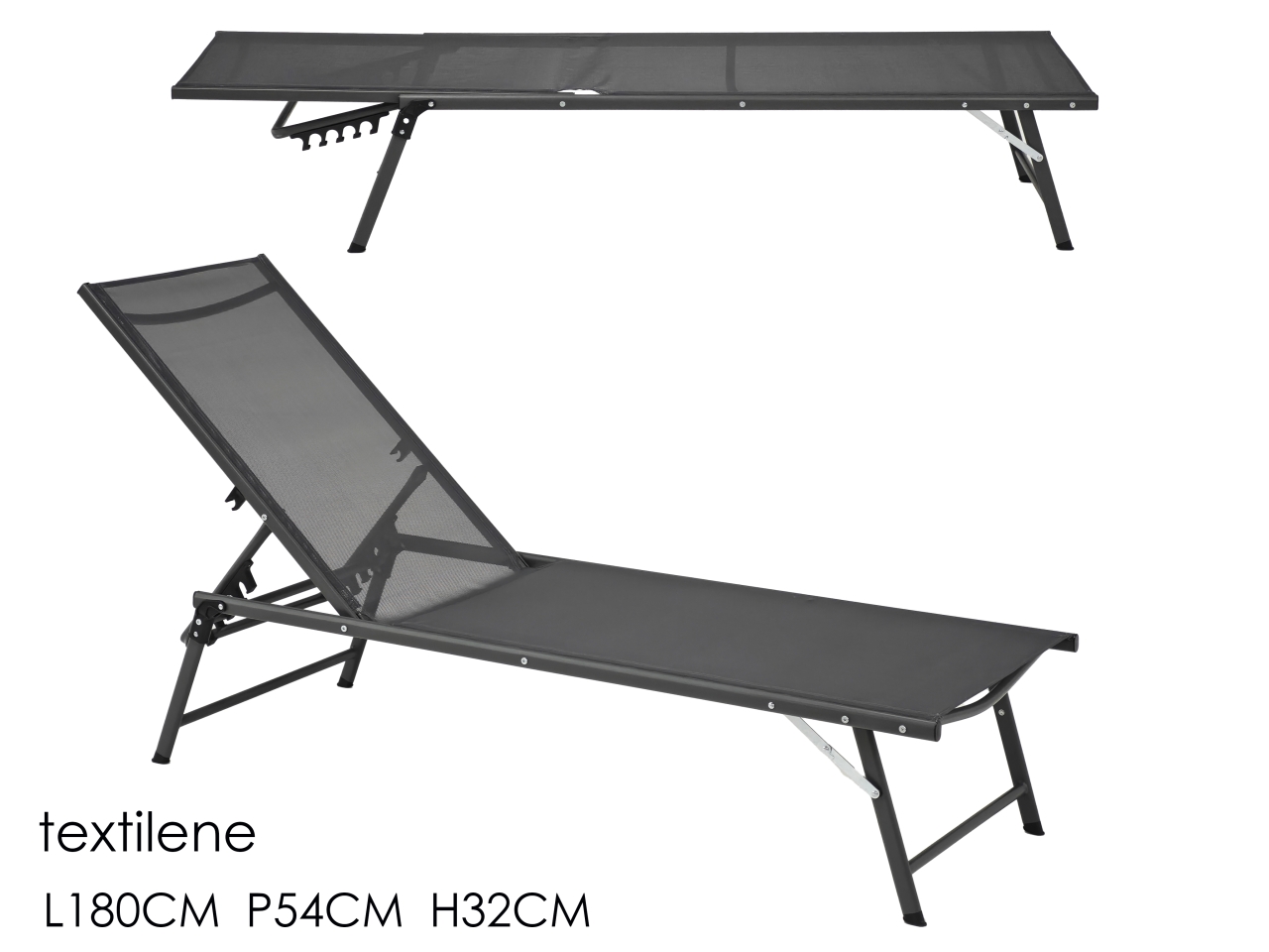 LETTINO 180X54X32CM ANTRACITE 797432