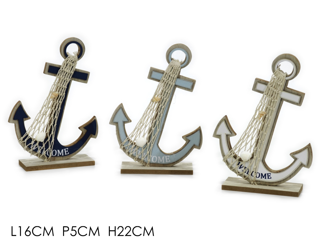 ANCORA DECORAZIONE MARINA 3 ASS. 420754
