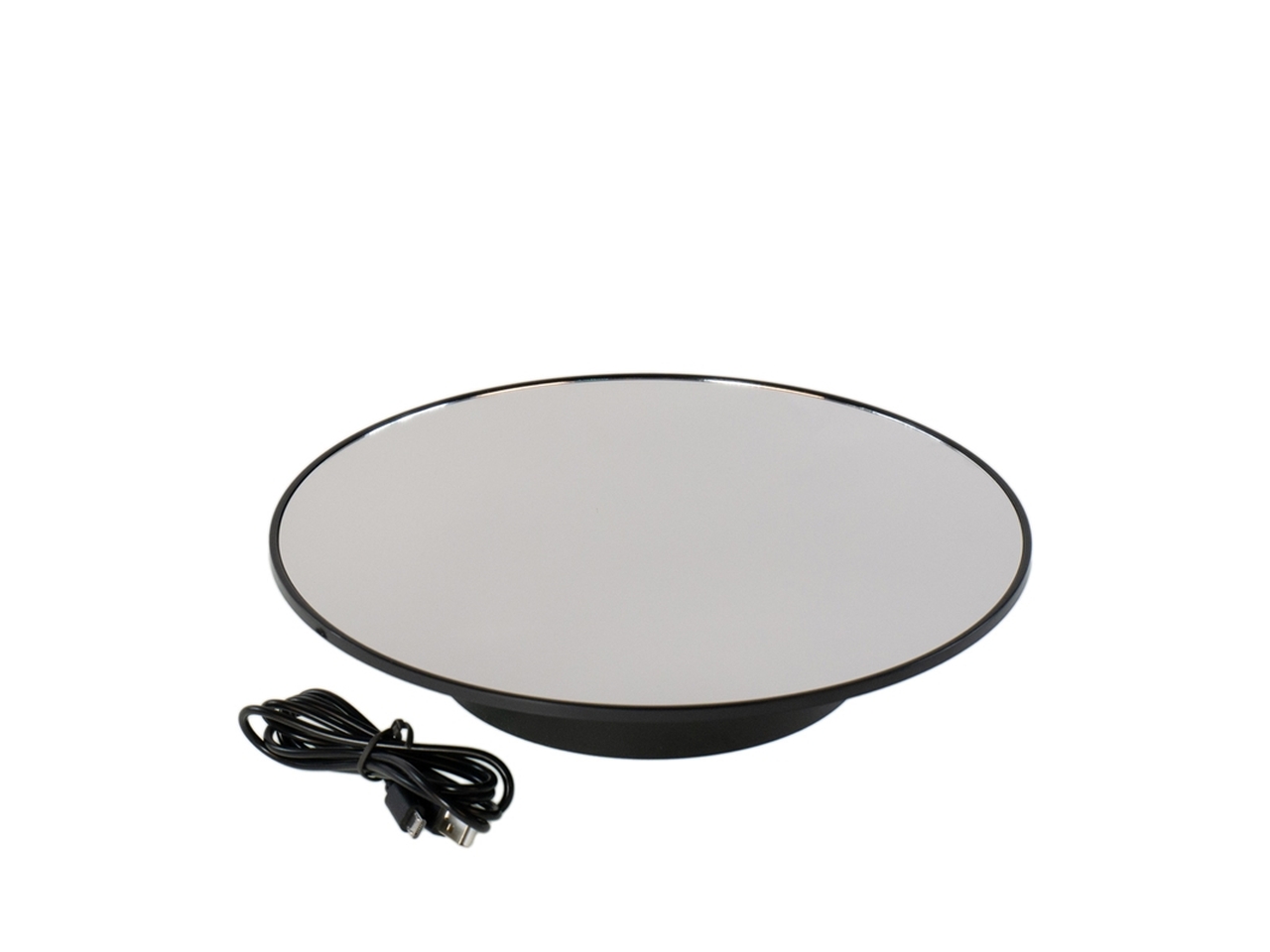 BASE GIREV.D25CM C/SPECCHIO NERA 140480