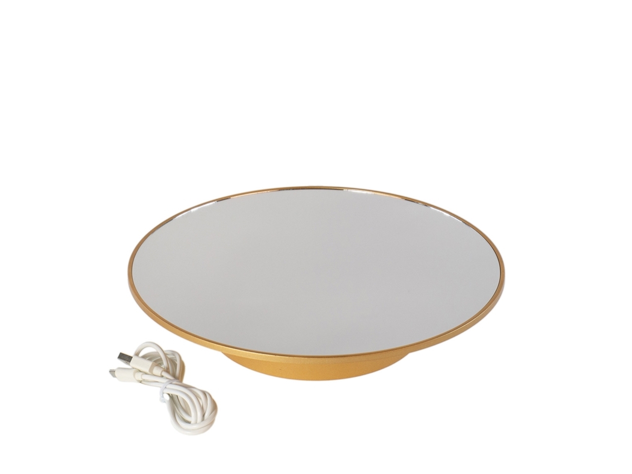 BASE GIREV.D25CM C/SPECCHIO ORO 140481