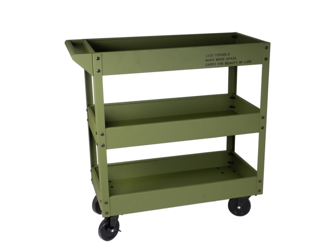 CARRELLO MET.77X35X79CM VERDE 140776