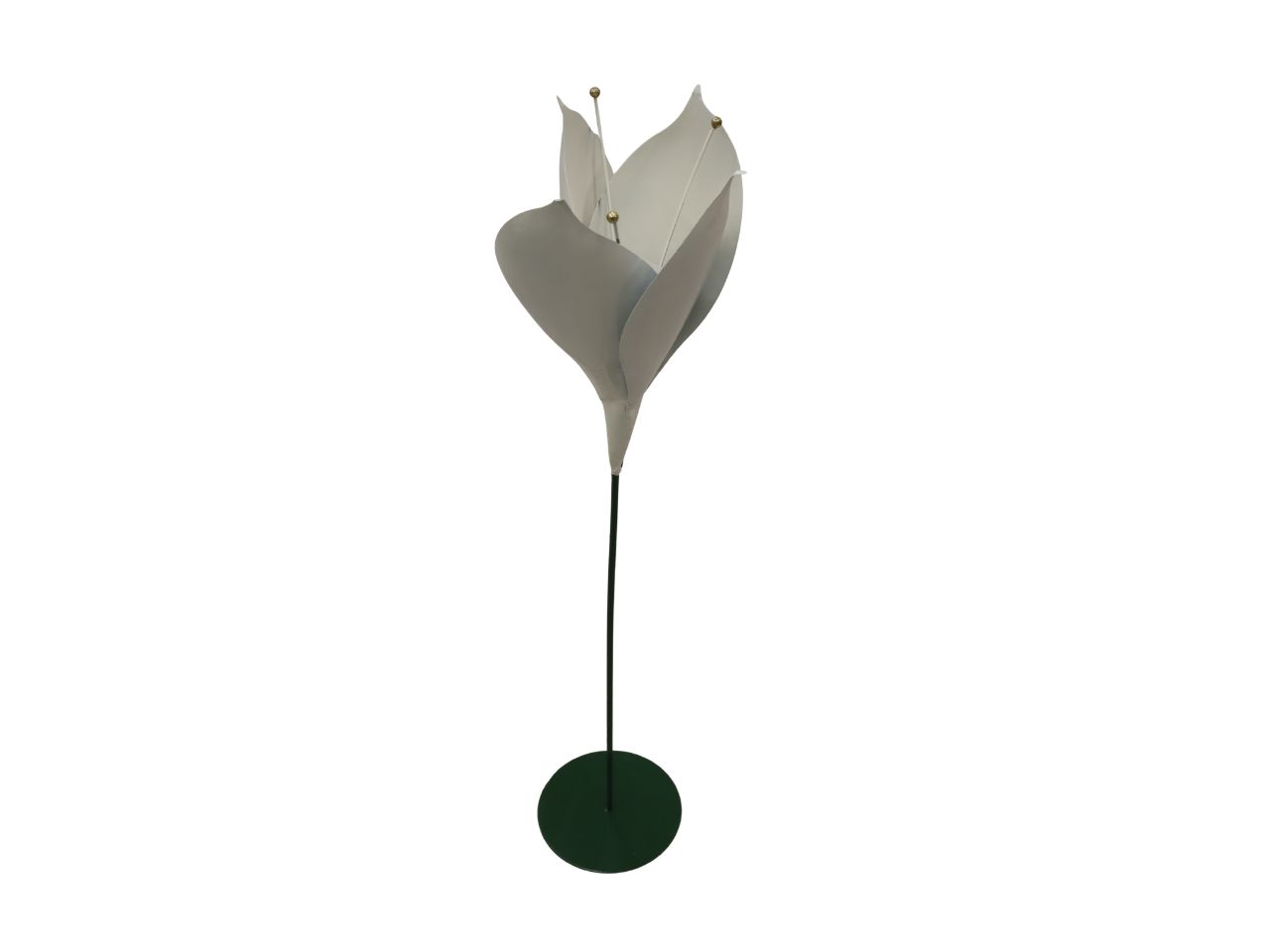 FIORE METALLO D.19X100CM BIANCO140928