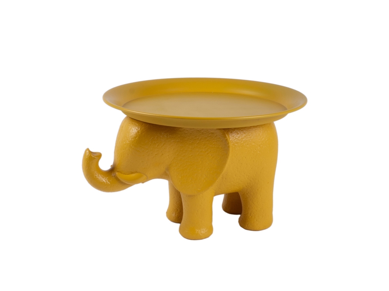 ELEFANTE C/PIATTO D.30X20CM GIALLO 141028