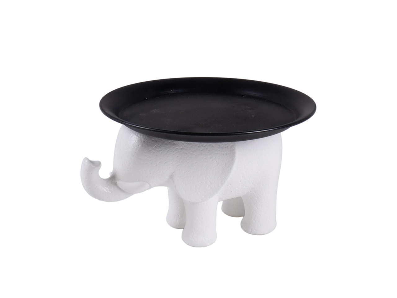 ELEFANTE C/PIATTO D30X20CMBIANCO 141029