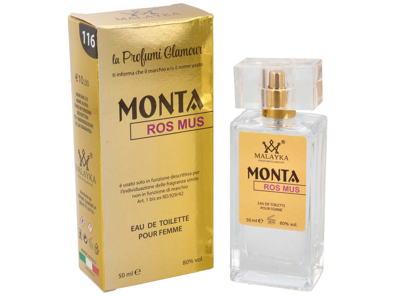 PROFUMO DONNA 50ML MONTA ROSE MUSK 116