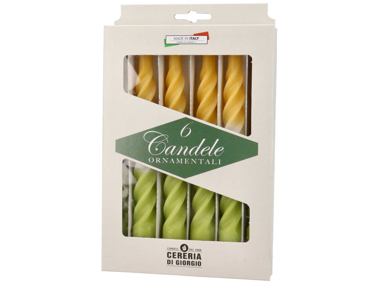 CANDELA TORTIGLIONE 21CM 6PZ 3506 44