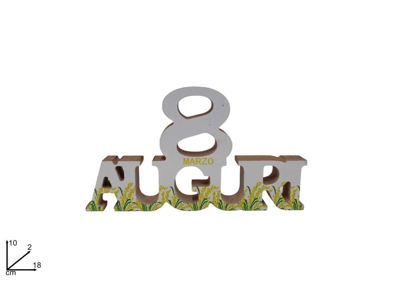 DECORAZIONE LEG. AUGURI 10CM F.D.DONNA