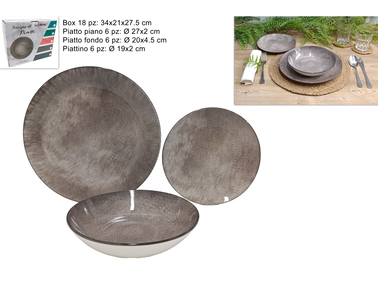 SERVIZIO PIATTI 18PZ TORTORA DEV23014601