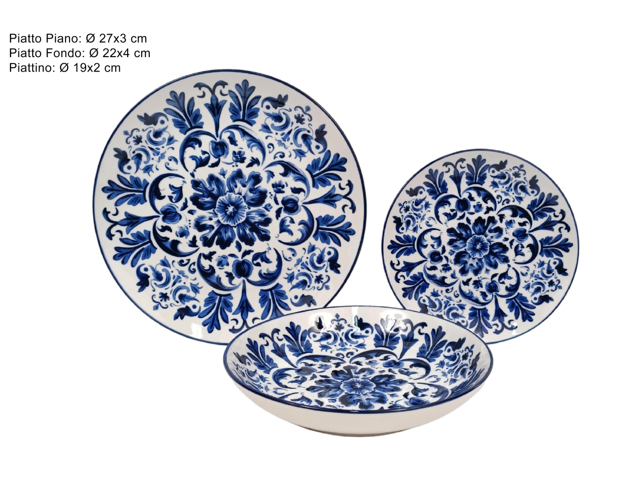 SERVIZIO PIATTI18PZ MAIOLICA BLU DEV24023641 SERVIZIO PIATTI18PZ MAIOLICA BLU DEV24023641