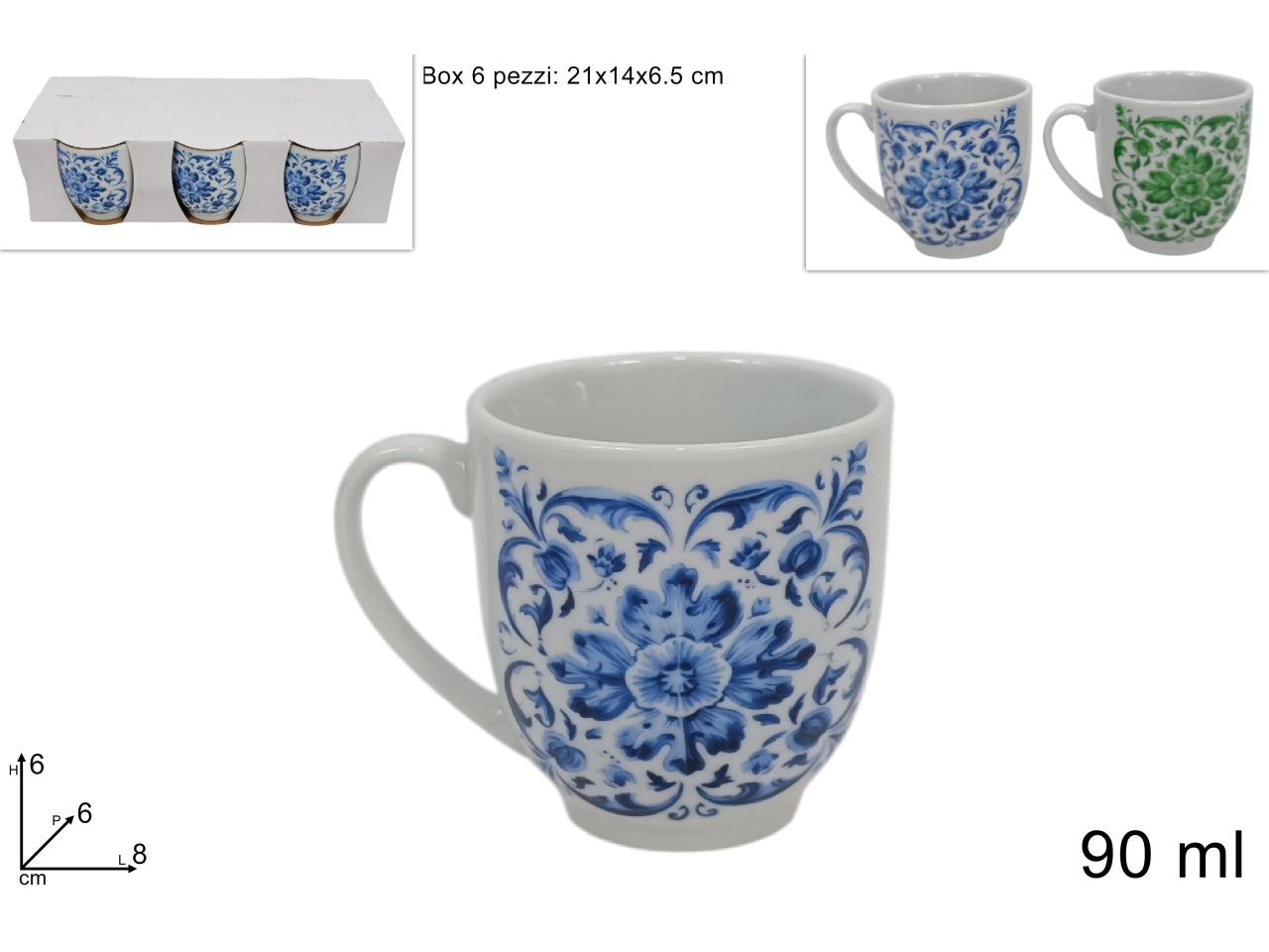 TAZZINE SET 6PZ MAIOLICA DEV24023671 TAZZINE SET 6PZ MAIOLICA DEV24023671