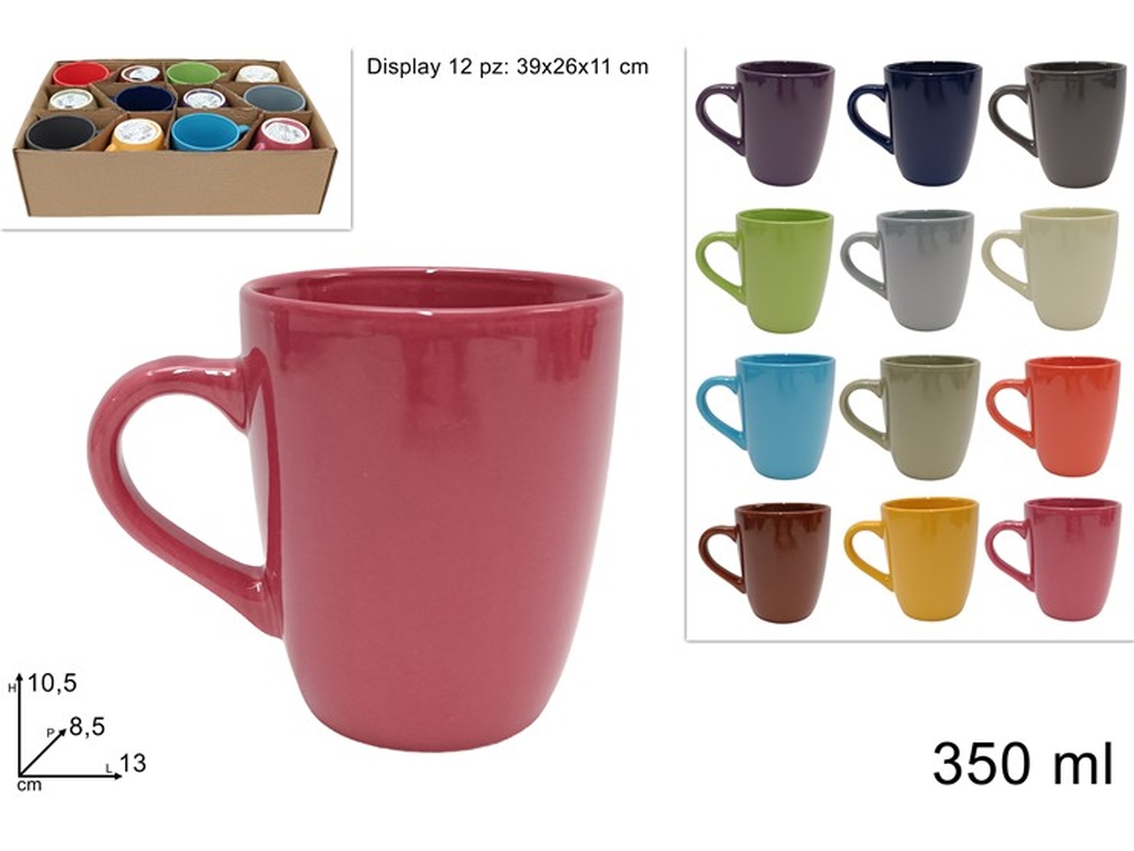 TAZZONE CERAM. 350ML ASS DEV24011201