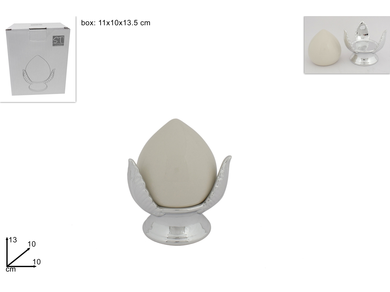 PUMO BIANCO C/BASE ARG.13CM DEV21000711 PUMO BIANCO C/BASE ARG.13CM DEV21000711