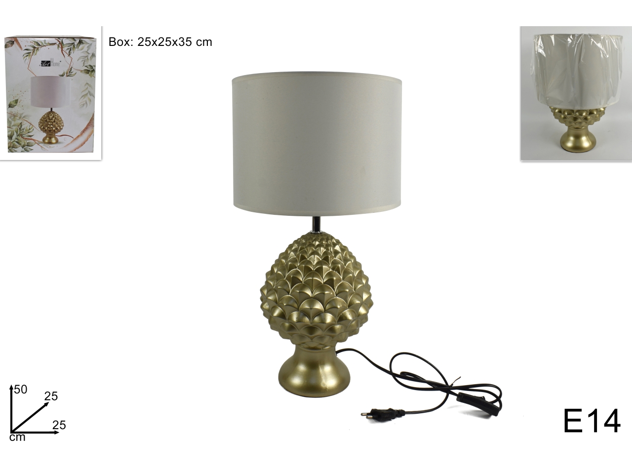 LUME PIGNA 50 CM ORO DEV21006671