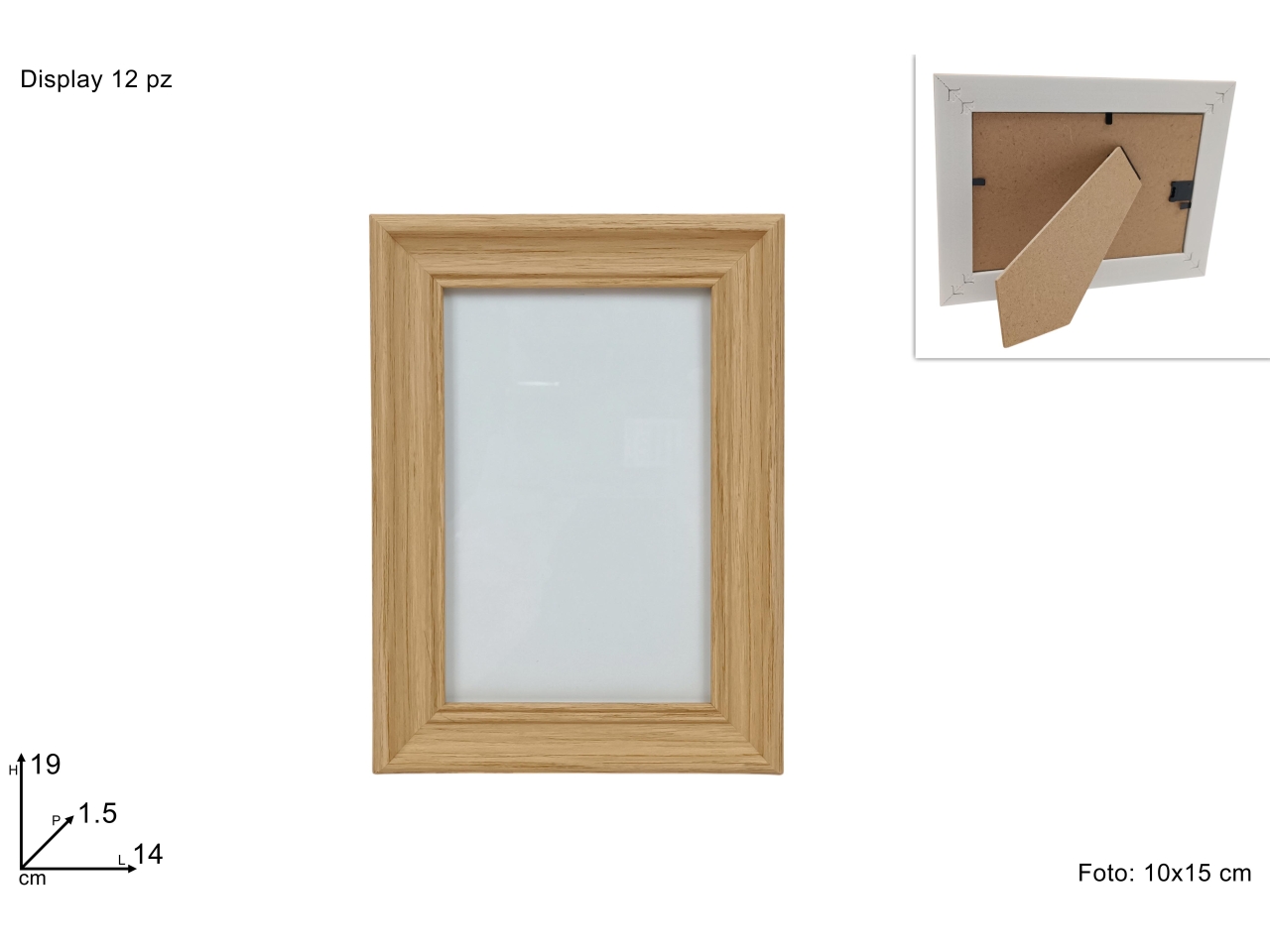 PORTAFOTO EFF. LEGNO NATURALE 10X15CM DEV25000561