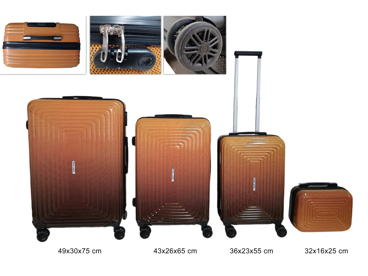 VALIGIE 4PEZZI ABS+PC BEIGE DEV24007461