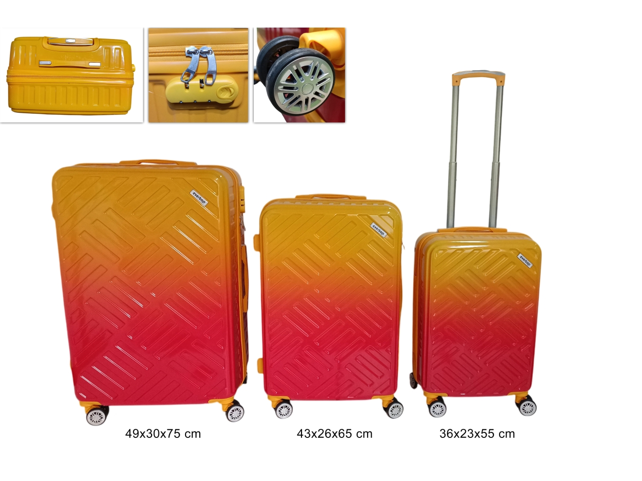 VALIGIE 3PEZZI ARANCIO SFU. DEV24007521
