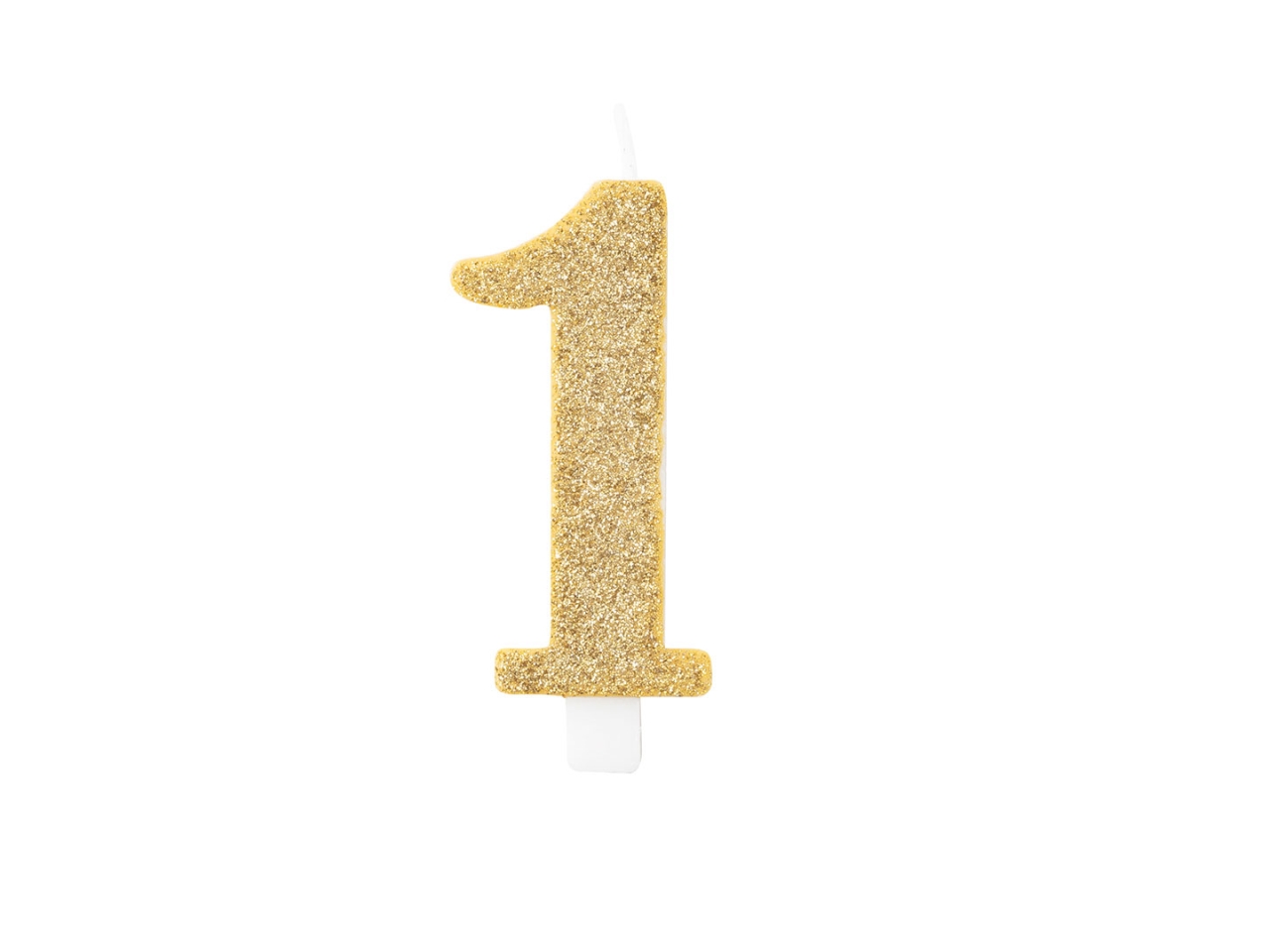 CANDELINA GLITTER N.1 ORO 9,5CM 53011