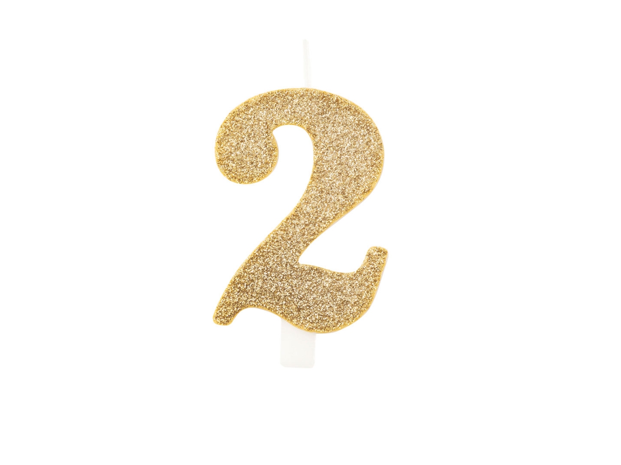 CANDELINA GLITTER N.2 ORO 9,5CM 53012