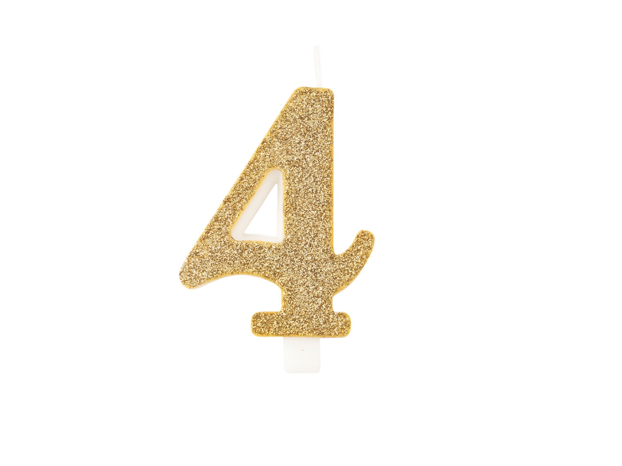 CANDELINA GLITTER N.4 ORO 9,5CM 53014