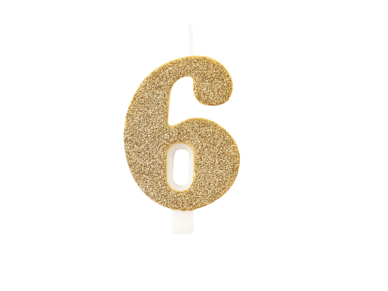 CANDELINA GLITTER N.6 ORO 9,5CM 53016