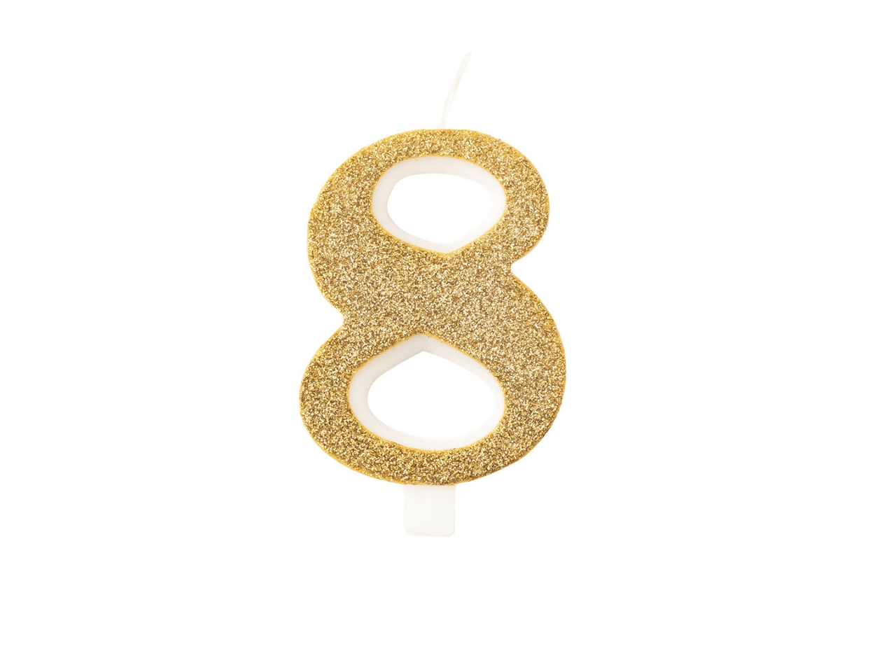 CANDELINA GLITTER N.8 ORO 9,5CM 53018