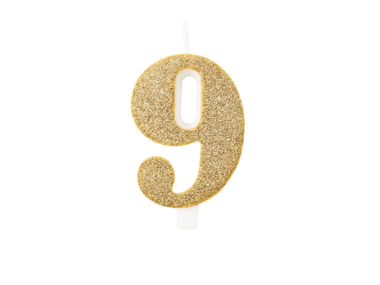 CANDELINA GLITTER N.9 ORO 9,5CM 53019