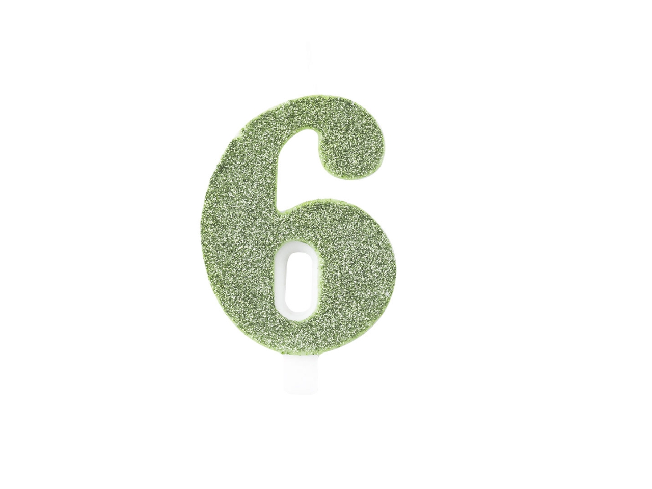 CANDELINA GLITTER N.6 SALVIA9,5CM 53076