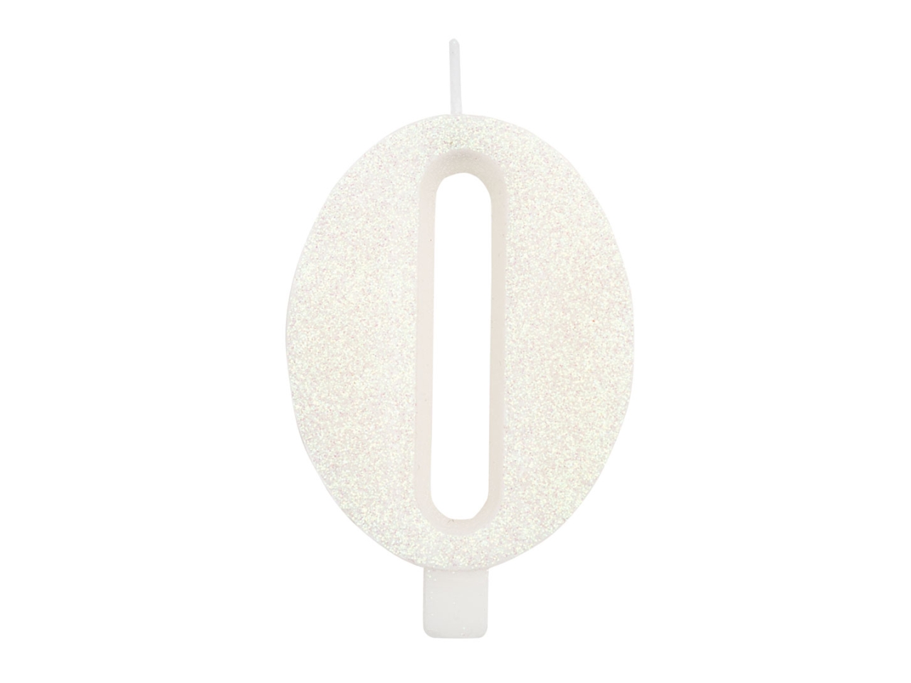 CANDELINA GLITTER N.0 BIANCO9,5CM 53100