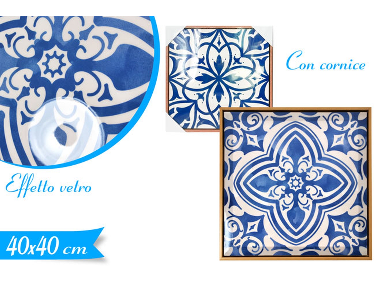 QUADRO EFF.VETRO C/CORNICE40X40CM 80491 QUADRO EFF.VETRO C/CORNICE40X40CM 80491