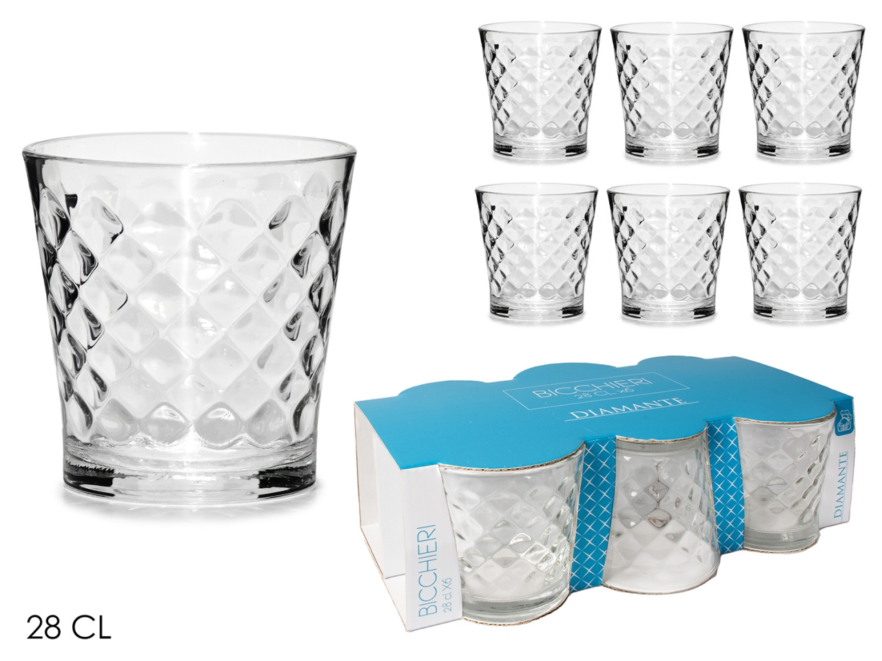 DIAMANTE BICCHIERI ACQUA 28CL6PZ 699830 DIAMANTE BICCHIERI ACQUA 28CL6PZ 699830