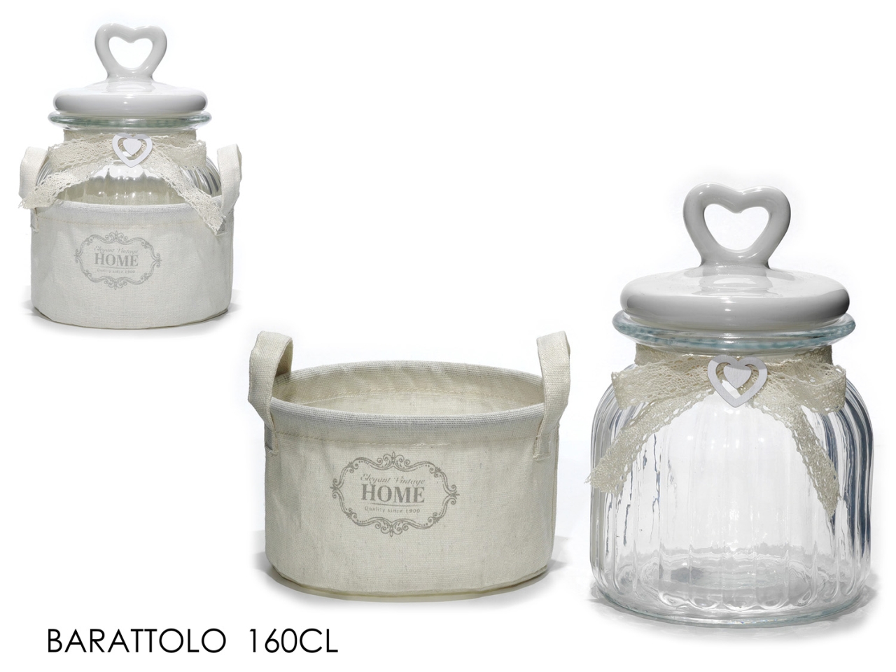 BARATTOLO 160CL C/CESTINO PANNA 477567