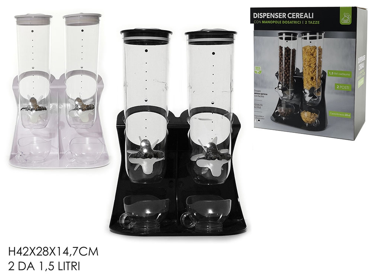 DISPENSER SET2 CEREALI C/2TAZ.1,5LT 516871 DISPENSER SET2 CEREALI C/2TAZ.1,5LT 516871