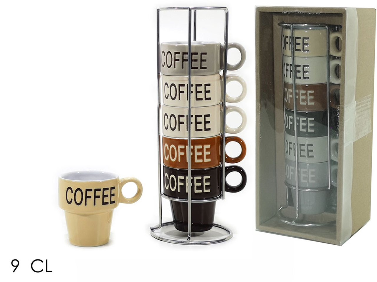 TAZZINE CAFFE’ 9CL 6 PZ C/STAND 519300