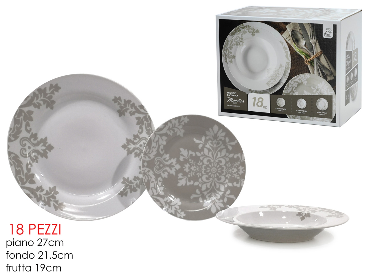 SERVIZIO PIATTI MAIOLICA 18PZ 526812