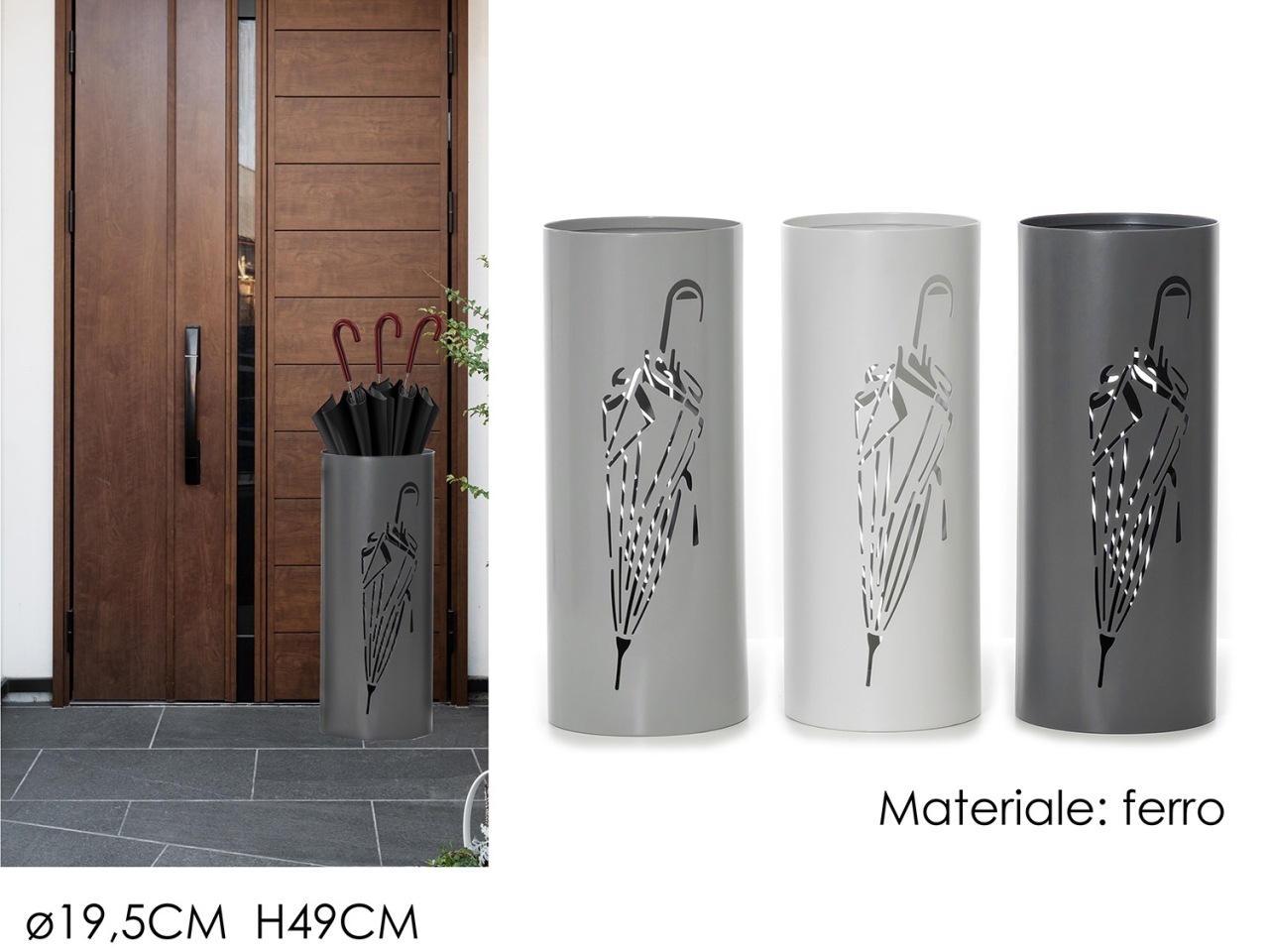 PORTAOMBRELLI Ø19.5XH49CM 3ASS 537460