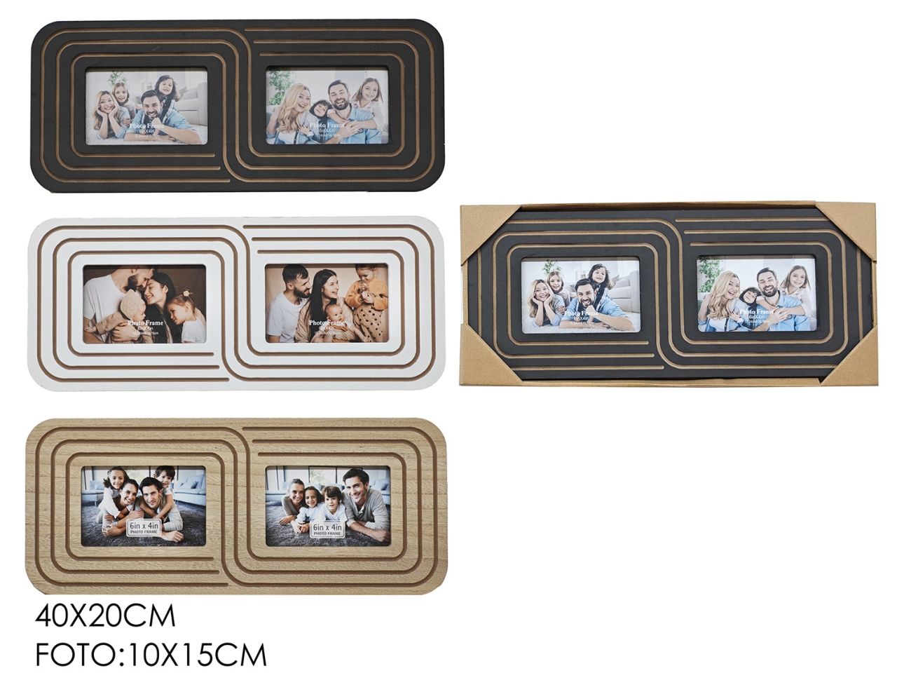 PORTAFOTO 2POSTI 48X20CM ASS. 600629