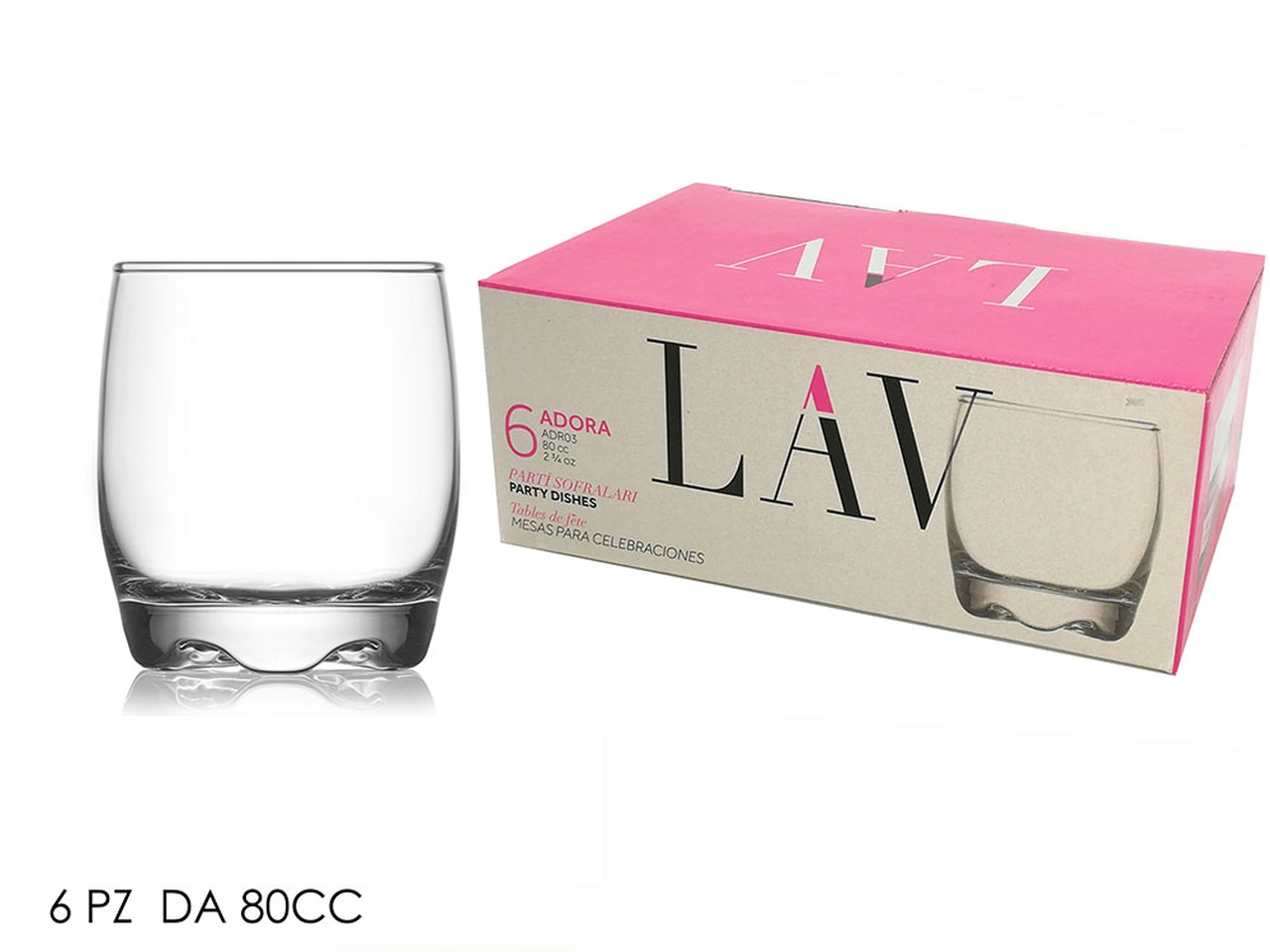 ADORA BICCHIERI 80CC SET6 PZ 680557